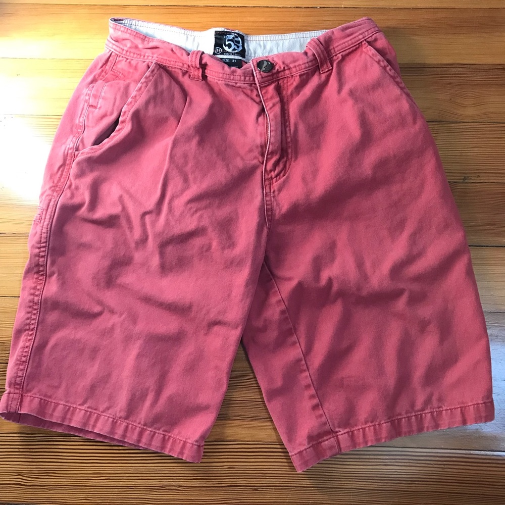 Men’s Red/Pink/Salmon Shorts Division 55 Size 31